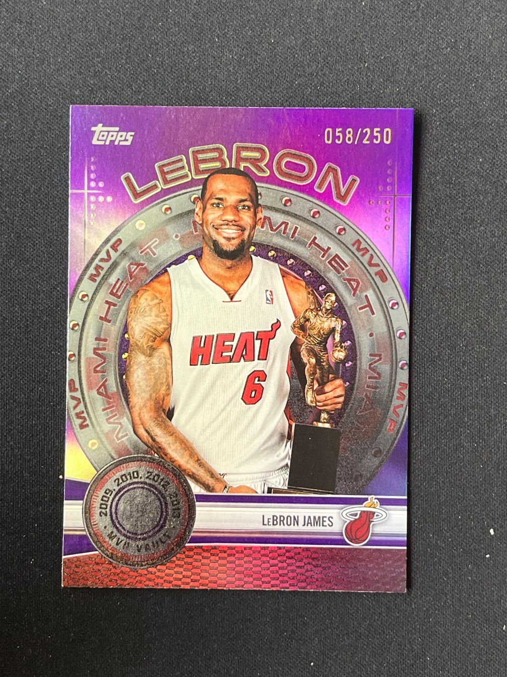 LeBron James 2025-26 Topps Flagship Basketball MVP Vault Purple 058/250 #MVP-8