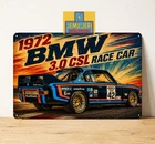 BMW 3.0 CSL Race Car 1972 Vintage Car Metal Tin Sign Poster 20x30cm