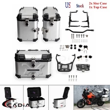 Aluminum Side Top Case w/ Mounts For Harley Pan America 1250 & RA1250S 2021-2024