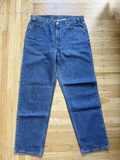 Vintage Levi  s 36 x 32 Relaxed Straight Fit Blue Straight Leg Denim Red Tab 90s