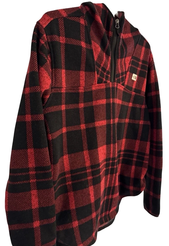 Sudadera con capucha pulóver Campshire The North Face TNF para mujer mediana Buffalo a cuadros 1/4 cremallera Foto 2 de 4