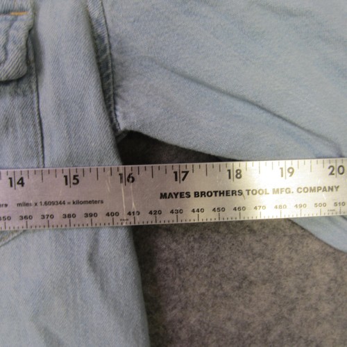 Levi Strauss Shirt Mens XS Denim Western Pearl Snap Long Sleeve Casual - Picture 5 of 8