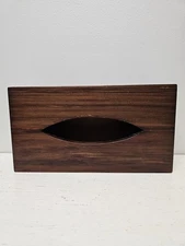 Mid Century Wooden Tissue Box