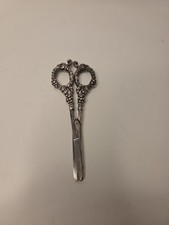 2.4oz Sterling Silver Scissors Victorian Grape Shears Antique Stunning 6.5  