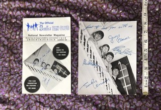 Beatles Fan Club Newsletter mag Summer 1964 intact signed 8x6 photo Subbuteo ad