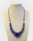 5pc Indian Blue, Pearl, Gold, Rhinestone Necklace & Amrita Singh Bracelets — photo 4