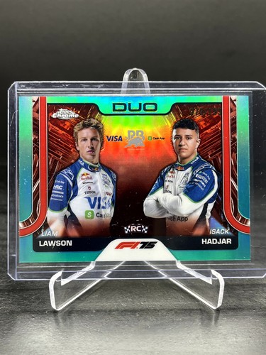 2025 Topps Chrome F1 Liam Lawson / Isack Hadjar RC Duo Aqua 078/199 #169