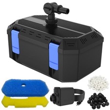 40W/850GPH Pond Filter Pump with 4-Stage Filtration Circulation System