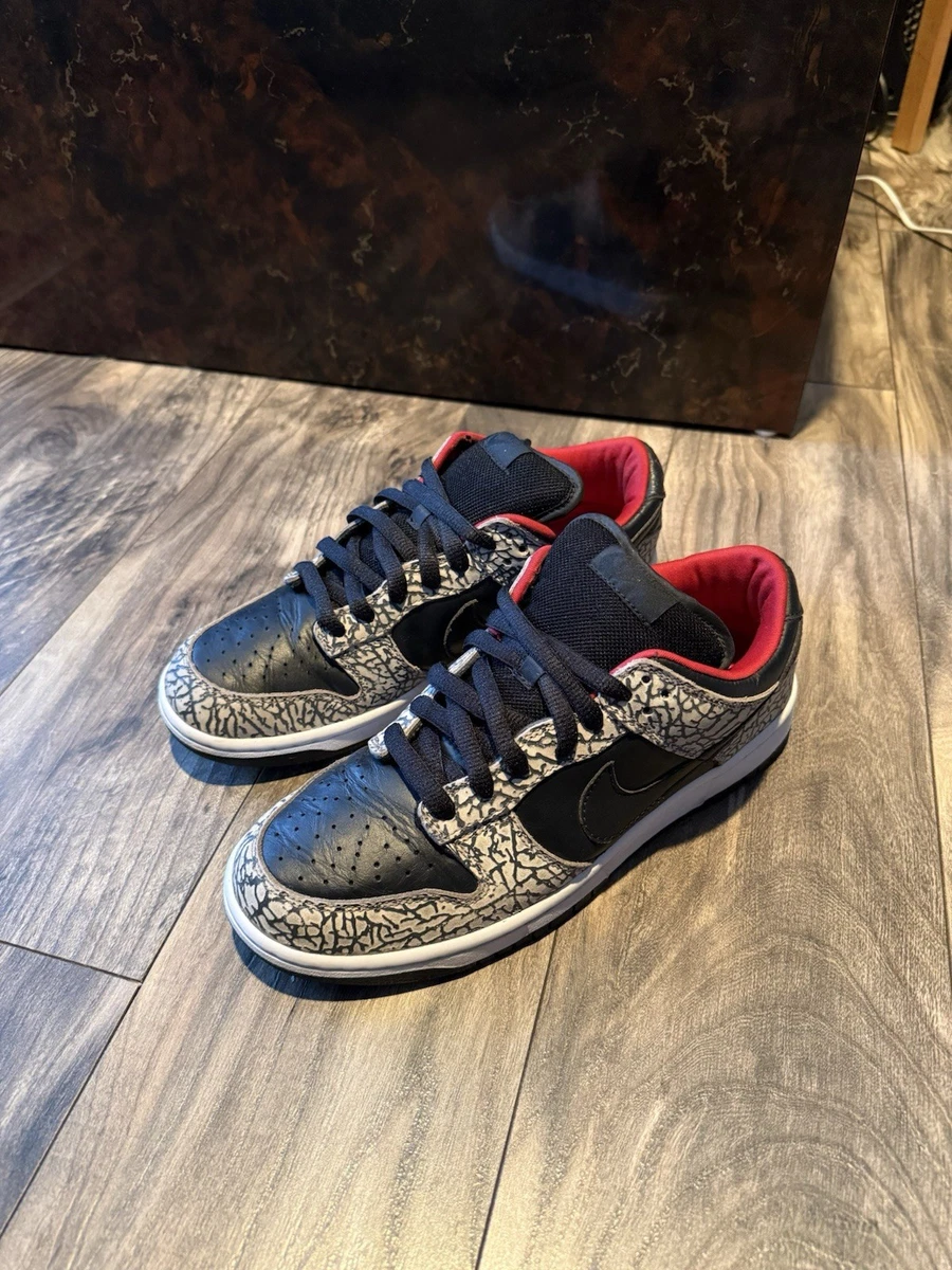 Nike Supreme x Dunk Pro SB Low Black Cement for Sale