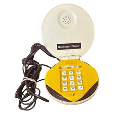 Vintage Hamburger Phone Cheeseburger Novelty Landline 80s 90s Retro Works