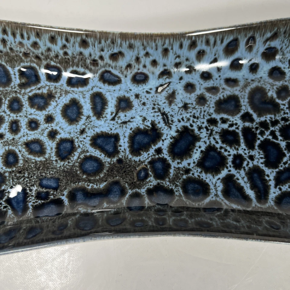Poole Pottery - Blue Lace - Decorative Rectangular Bowl/ Plate - 30 x 12cm - - Image 4 of 4