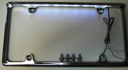 Chrome LED License Plate Frame for 12" x 6" Plate (Auto - Car, Truck, etc.) - Picture 6 of 7
