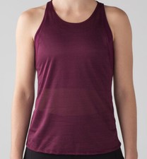 Lululemon Pushing Limits Purple Bra with Tank Marvel Mesh Fabric Luxtreme Size 4