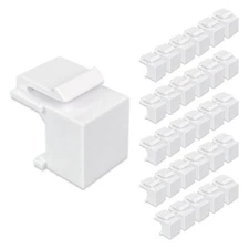 30pack Blank Keystone Jack Inserts For Keystone Wall Plate And Patch Panel White