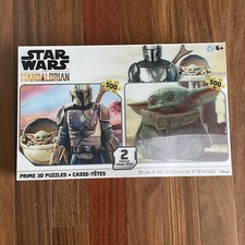 NEW-Star Wars the Mandalorian Disney 3D Puzzles 2-Puzzles 500 pieces Yoda. 🚚✅