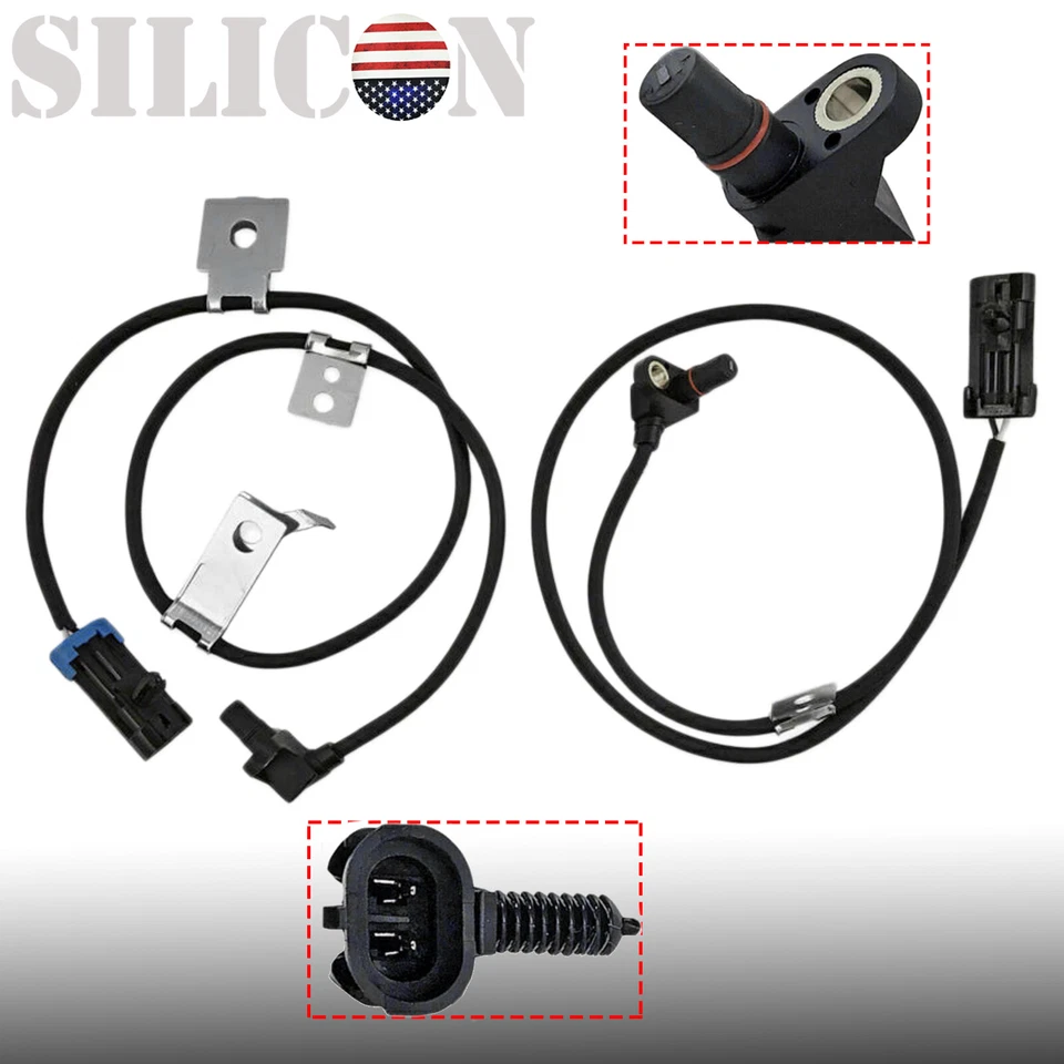 Sensor de velocidad de rueda ABS delantero izquierdo y derecho para Chevrolet Silverado 1500 2500 HD Foto 2 de 4