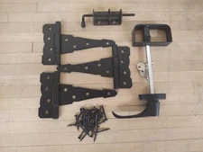 Shed door Kit--Decorative 6" hinge single door with barrel bolt and L-handle