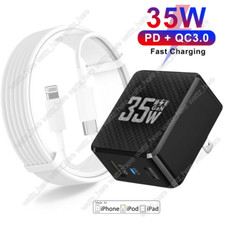 35W GaN Fast Wall Charger PD QC 3.0 USB C Power Adapter For iPhone 14 13 12 11 8
