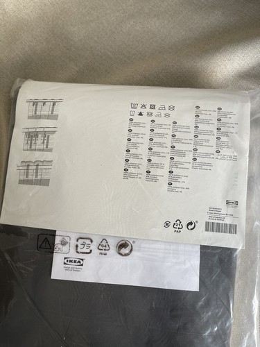 Ikea MAJGULL Curtains Room Darkening 2 Panels 1 pair Gray 57”x 98" - Picture 4 of 4