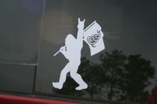 Bigfoot Holding Dont Tread On Me Flag Die-cut Sticker Buy 2 Get 1 Free