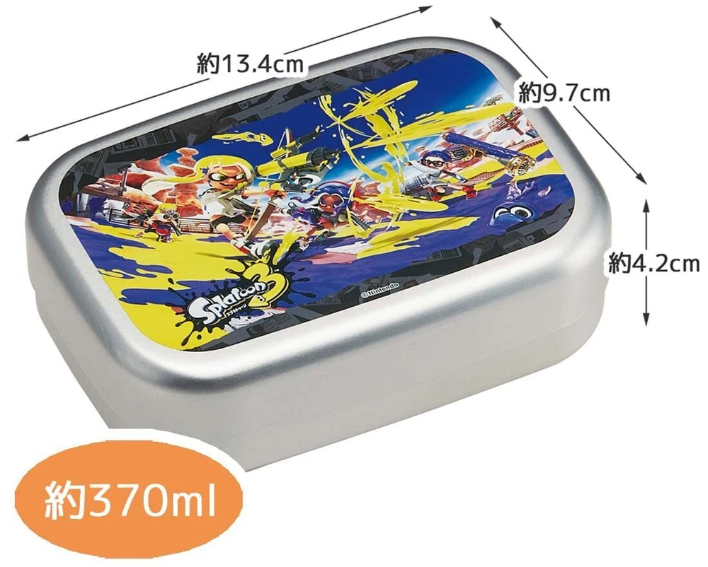 Skater Bento Box 370Ml Splatoon 3 Aluminum Warm Ware Compatible For Child No.312