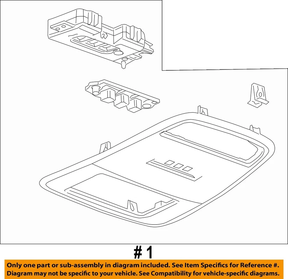 Consola central superior delantera usada se adapta a: Buick Lacrosse 2011 techo con techo corredizo con garaje Foto 4 de 4