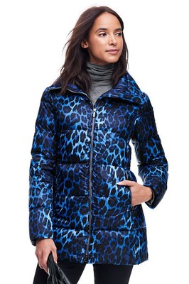 lands end leopard coat