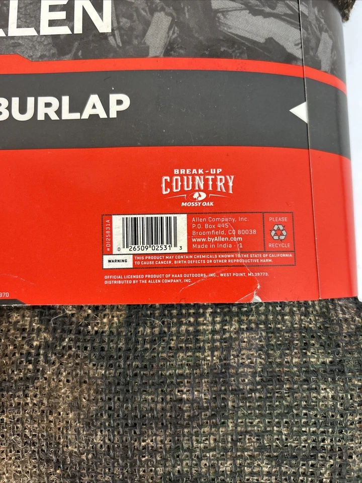 Allen 54in x 12ft Burlap Camo Blind Great ForTree stands Blinds Waterfowl Blinds - Image 4 of 4