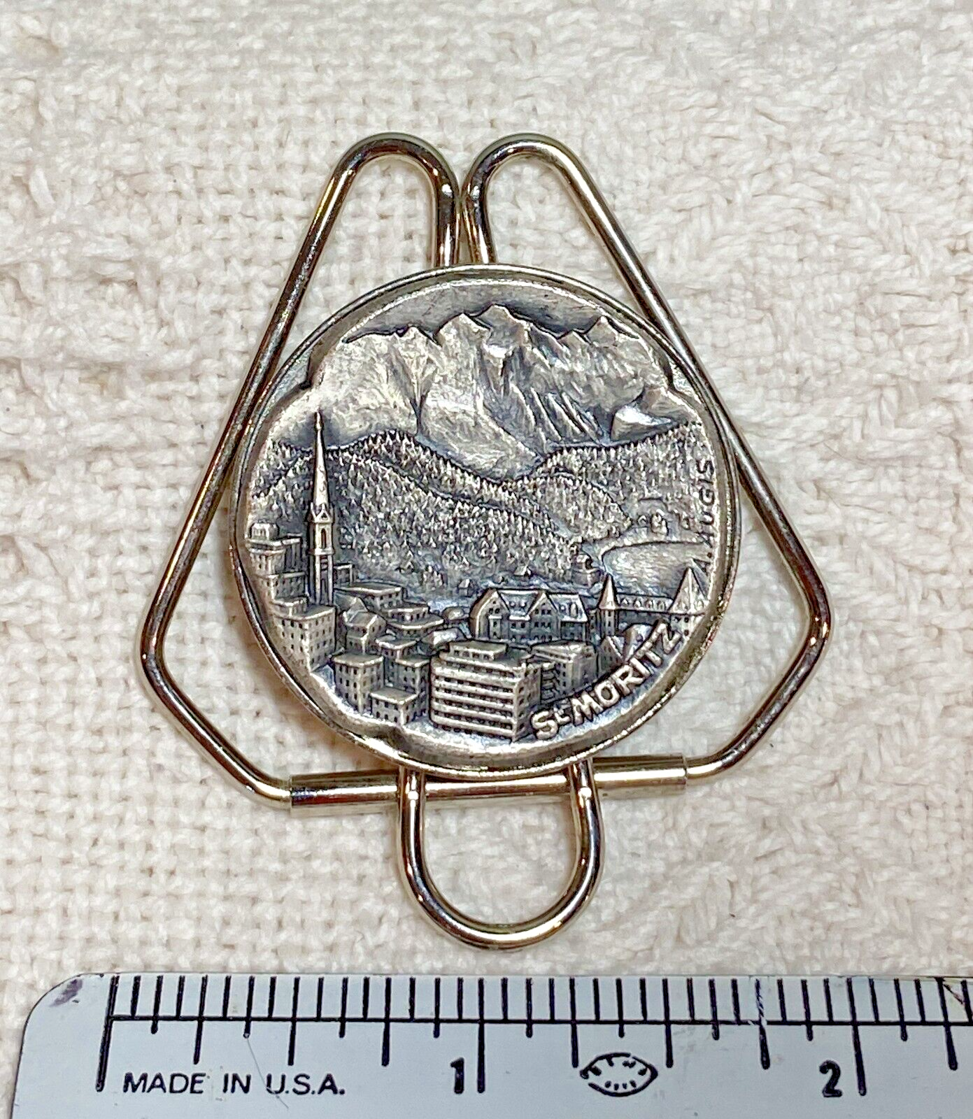 A. Augis Money Clip RARE St Moritz Money Clip Silver toned Nice Condition Unique