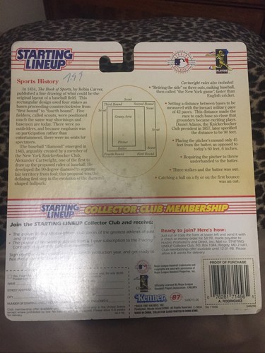 ⚾️🔥Starting Lineup ‘98 Edition Seattle Mariners SS Alex Rodriguez Figure/card - Picture 2 of 2