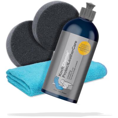Lederpflege Autopflege Set Koch Chemie Protectleathercare 0,5L Applikator Tuch