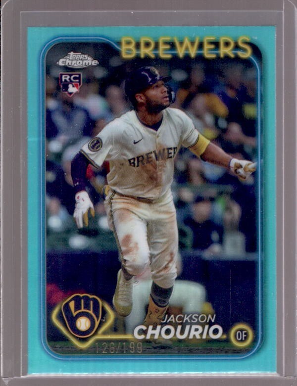 JACKSON CHOURIO 2024 Topps Chrome Update #USC18 Aqua Refractor Rookie RC #/199