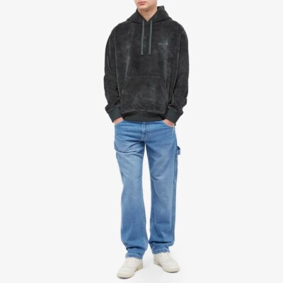 Carharrt WIP Herren Velour Hoodie Fleecepullover Dark Cedar Gr. Large