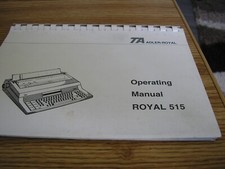 TA ADLER  ROYAL 515 TYPEWRITER OPERATING MANUAL, SEE PICTURES thumbnail