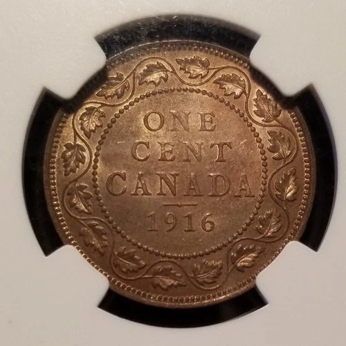 1916 CANADA LARGE CENT 1C NGC MS 63 NICE RICH COLOR BEAUTIFUL !!!