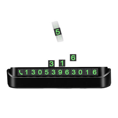 Vehicle Car Temporary Parking Card Phone Number Plate Hidden Drawer Style NEW