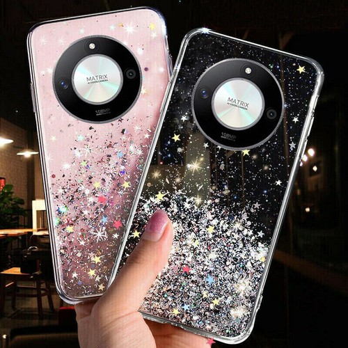 For Honor Magic6 Lite/X8/X7A/90/200 Pro Glitter Bling Clear TPU Phone Case Cover - Zdjęcie 3 z 21