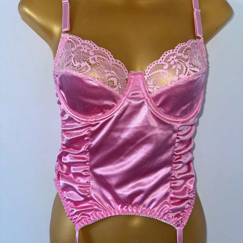 Encaje Rosa, Top Corsé Talla Pequeña Coqueta, Delicada VERANO Oferta Foto 2 de 4