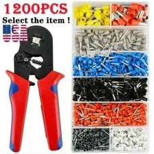 1200X Cord Pin End Bootlace Ferrule Cable Terminals Set Crimp Wire Connectors US