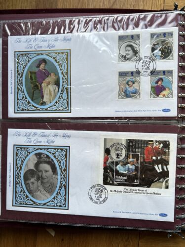 1985 Forty Benham Silk Collection 9 Covers Life & Times of Queen Mother Album - Picture 8 of 21