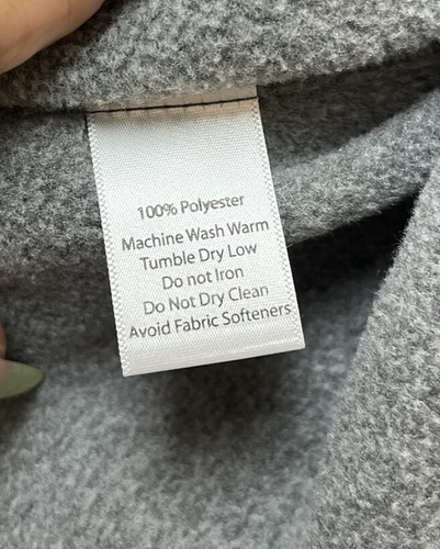 Janska Fleece Jacket Front Pockets Unloined Gray Sz XS - Picture 5 of 7