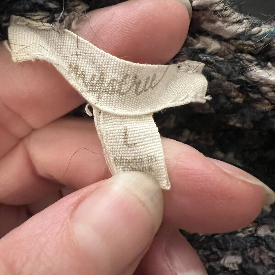 Mystree Anthropologie L Large Chunky Knit Open Front Cardigan Sweater Gray Grey - Image 4 of 4