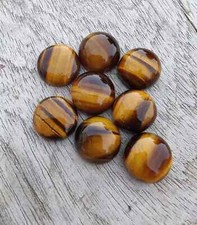 AAA Natural Tiger Eye Cabochon Round Shape Loose Gemstone