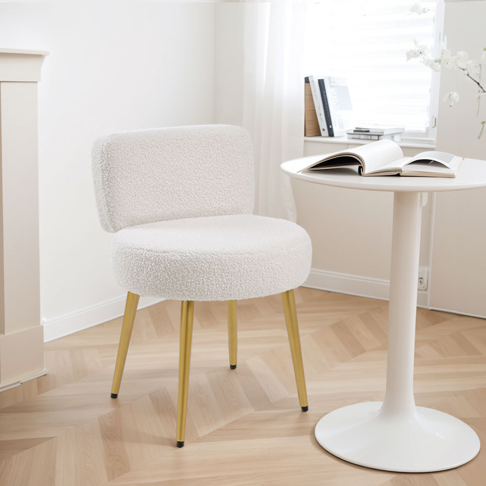 Metal Legs Cream Dressing Table And Stool French Vintage Dressing