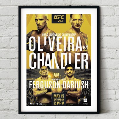 UFC 262 Charles Oliveira Michael Chandler Fight Poster Wall Art Print  Boxing UK