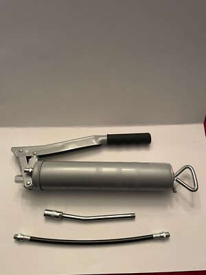 Heavy Duty Grease Gun 10,000 PSI 3-way Loader, Includes Pipe, Coupler, 18'' hose
