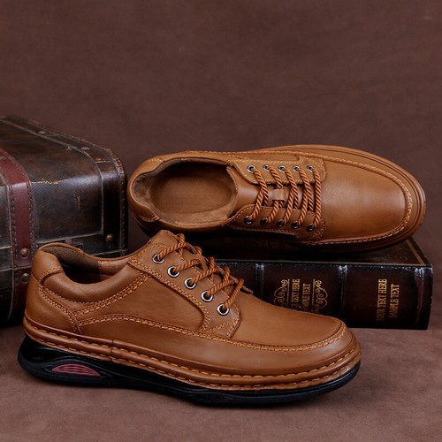 Casual Outdoor Shoes Men's Lace Up Round Toe Platform Hiking Leisure Shoes New - Picture 12 of 15