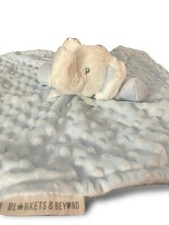 Blankets and Beyond Elephant Lovey Plush Security Blanket Blue Lovie