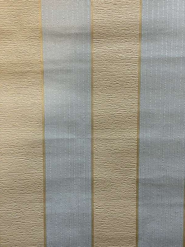 P S International 18133-40 straight lines turquoise /cream wallpaper - Picture 2 of 9