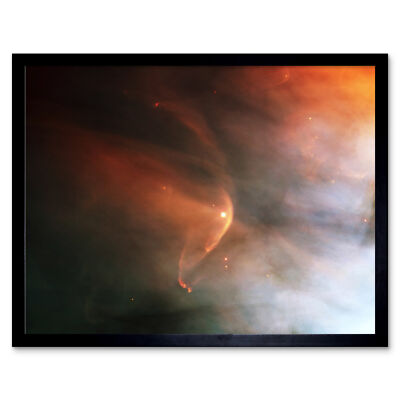 Hubble Weltraumteleskop Bogen Schock junger Stern Orionnebel gerahmt Wandbild 12x16
